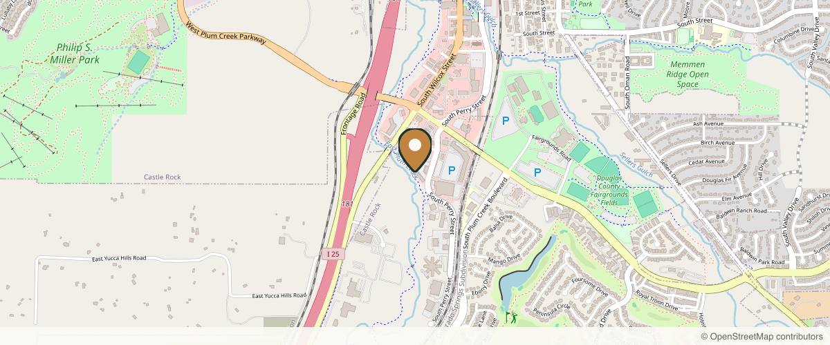 Map showing the exact location of Solstice Med Spa at 823 S Perry St Ste 200, Castle Rock, CO 80104, USA