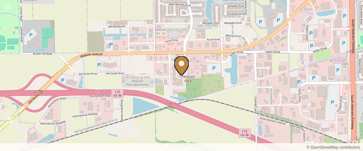 Map showing the exact location of Sono Bello Springfield IL at 3223 Meadowbrook Rd # C, Springfield, IL 62711, USA