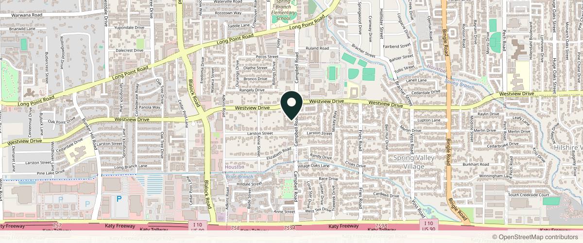 Map showing the exact location of Sophie JY Lee MD at 1313 Campbell Rd F, Houston, TX 77055, USA