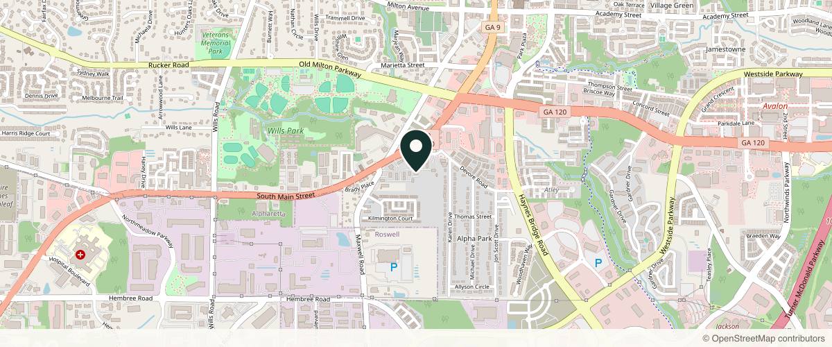 Map showing the exact location of Soul Medical at 310 Maxwell Rd Ste 100, Alpharetta, GA 30009, USA