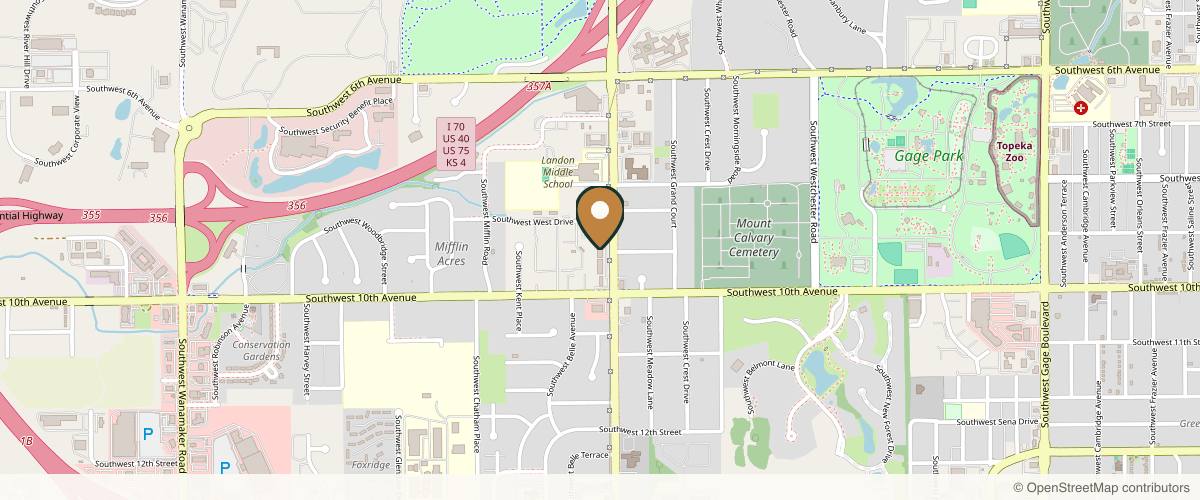 Map showing the exact location of Soul Wellness and Beauty at 901 SW Fairlawn Rd Ste 121, Topeka, KS 66606, USA