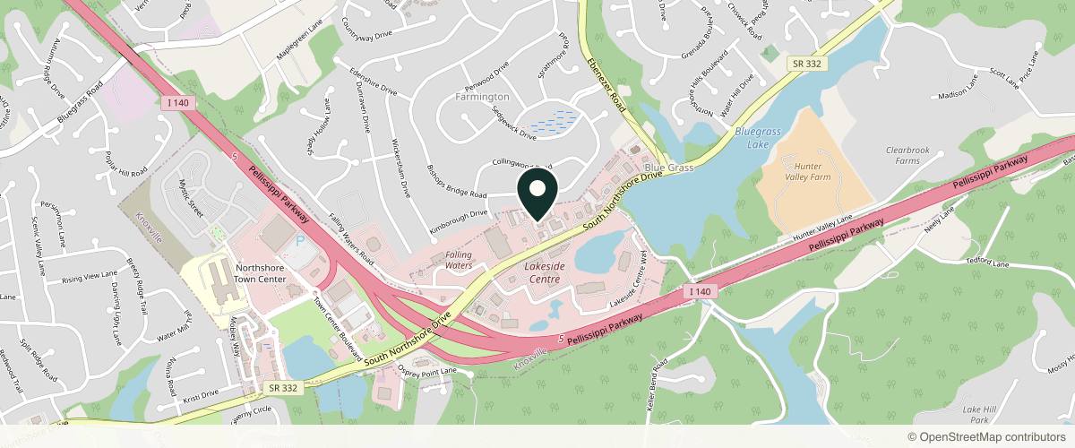 Map showing the exact location of Southeastern Dermatology at 1930 Pinnacle Pointe Way, Knoxville, TN 37922