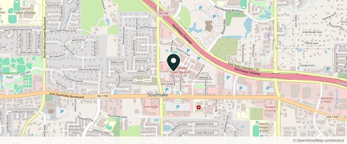 Map showing the exact location of Southlake Aesthetics at 301 State St Ste 241, Southlake, TX 76092, USA