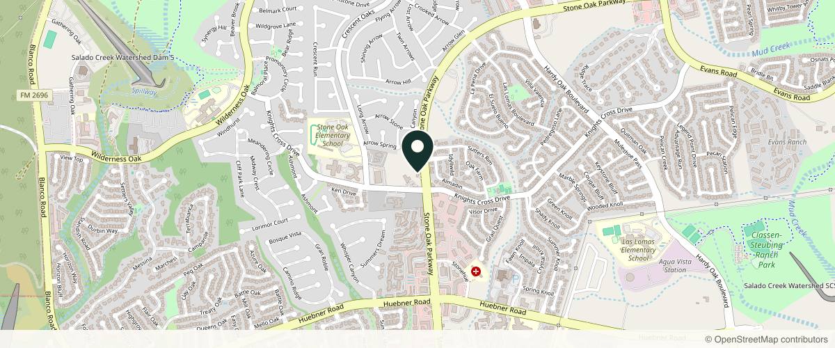 Map showing the exact location of Spa Black at 19323 Stone Oak Pkwy Fl 3, San Antonio, TX 78258, USA