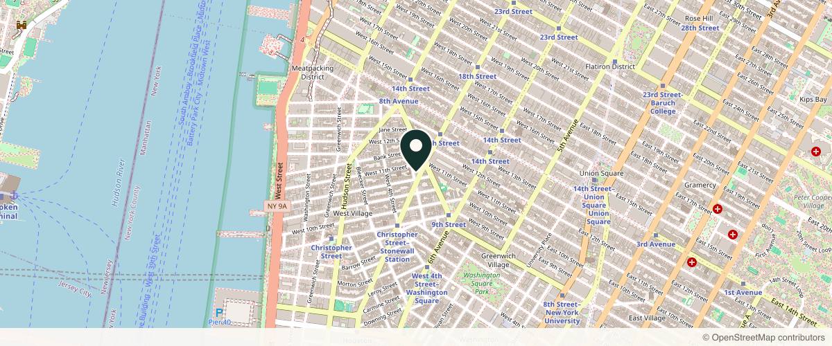 Map showing the exact location of Spa Jolie at 180 7th Ave S, New York, NY 10014, USA