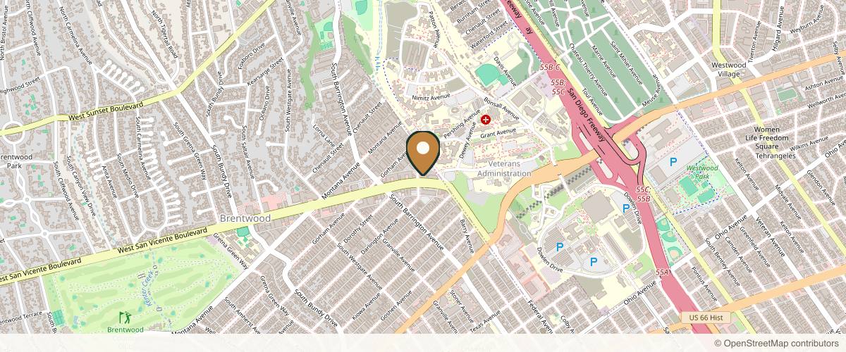 Map showing the exact location of Spa Medica Aesthetic at 11633 San Vicente Blvd #240, Los Angeles, CA 90049, USA