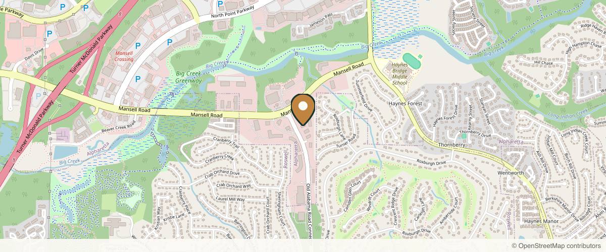 Map showing the exact location of Spa Sydell Integrative Aesthetics at 10593 Old Alabama Rd Connector, Alpharetta, GA 30022, USA