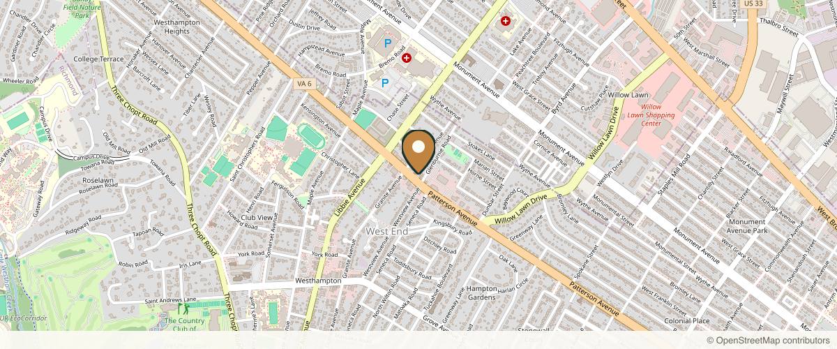 Map showing the exact location of Spa Three Ten at 5610 Patterson Ave, Richmond, VA 23226, USA