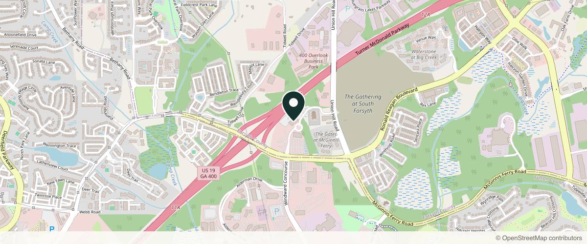 Map showing the exact location of Spectrum Dermatology of Atlanta at 1725 Windward Concourse Ste 120, Alpharetta, GA 30005