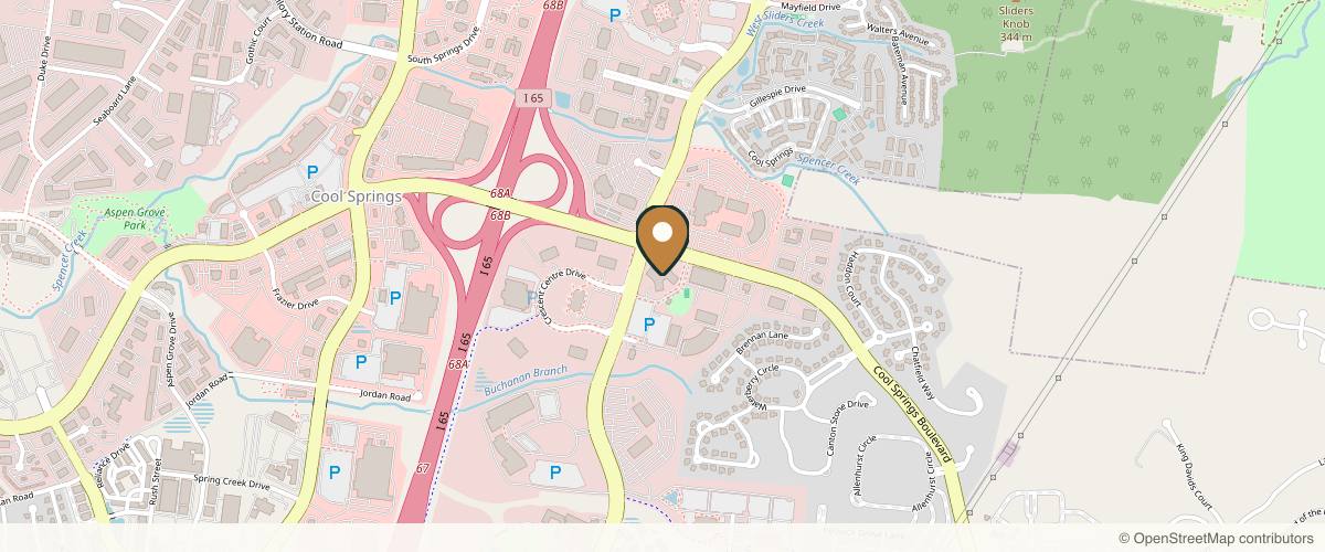 Map showing the exact location of Splendid Skin at 701 Cool Springs Blvd Ste 180, Franklin, TN 37067, USA