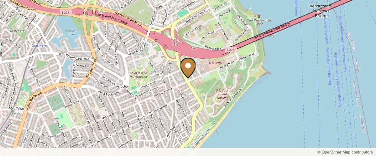 Map showing the exact location of Still Well Med Spa at 45 McClean Ave, Staten Island, NY 10305, USA