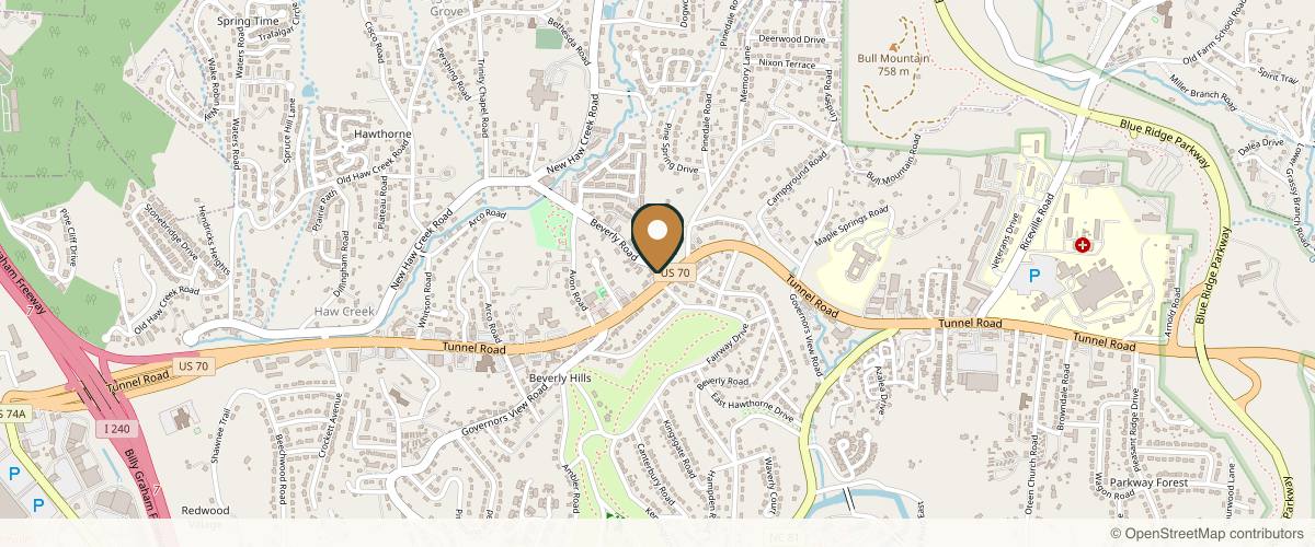 Map showing the exact location of Stillpoint Wellness Spa at 946 Tunnel Rd, Asheville, NC 28805, USA