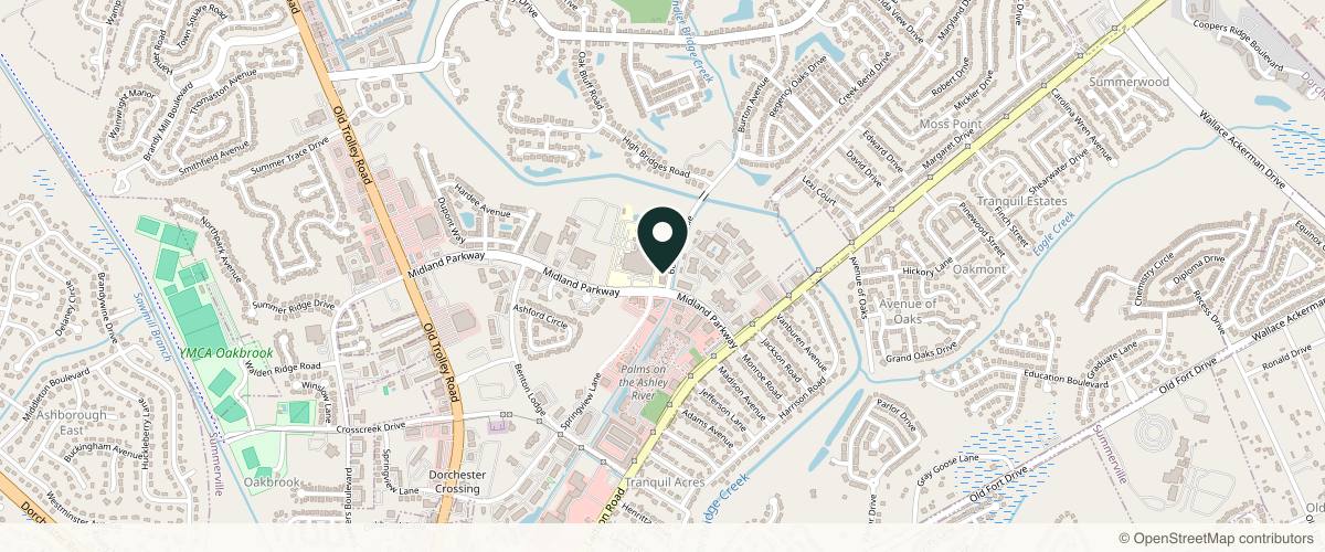 Map showing the exact location of Summerville Medical Spa at 299 Midland Pkwy, Summerville, SC 29485, USA