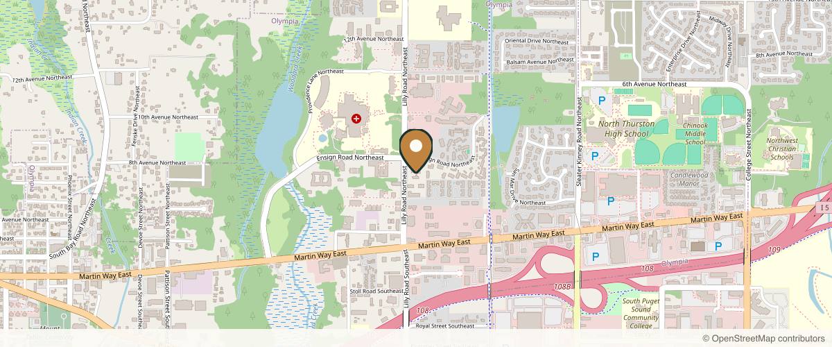 Map showing the exact location of Summit Dermatology at 300 Lilly Rd NE Suite A, Olympia, WA 98506, USA