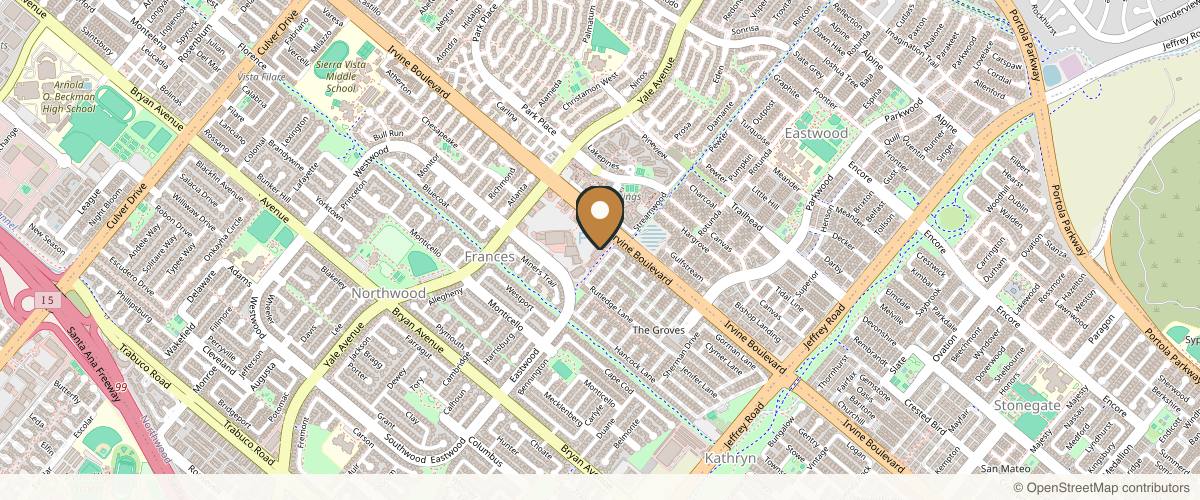 Map showing the exact location of Supreme Beauty Life Spa / Supreme Skincare Aesthetics at 4970 Irvine Blvd Ste 101, Irvine, CA 92620, USA