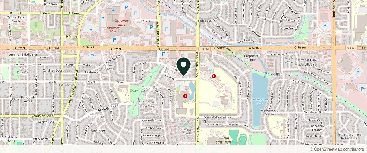 Map showing the exact location of Sutton Dermatology + Aesthetics - L Street Clinic at 6900 L St, Lincoln, NE 68510, USA