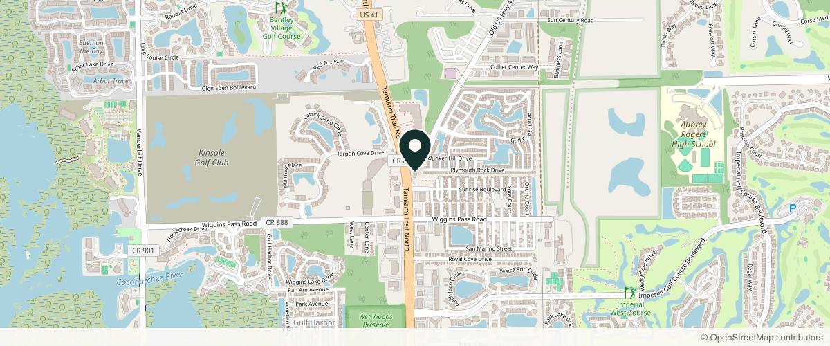 Map showing the exact location of SWFL Dermatology Plastic Surgery & Laser Center at 13800 Tamiami Trl N Apt 112, Naples, FL 34110, USA