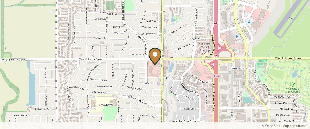 Map showing the exact location of Symmetry Aesthetics and Wellness at 3700 W Robinson St Ste 143, Norman, OK 73072, USA