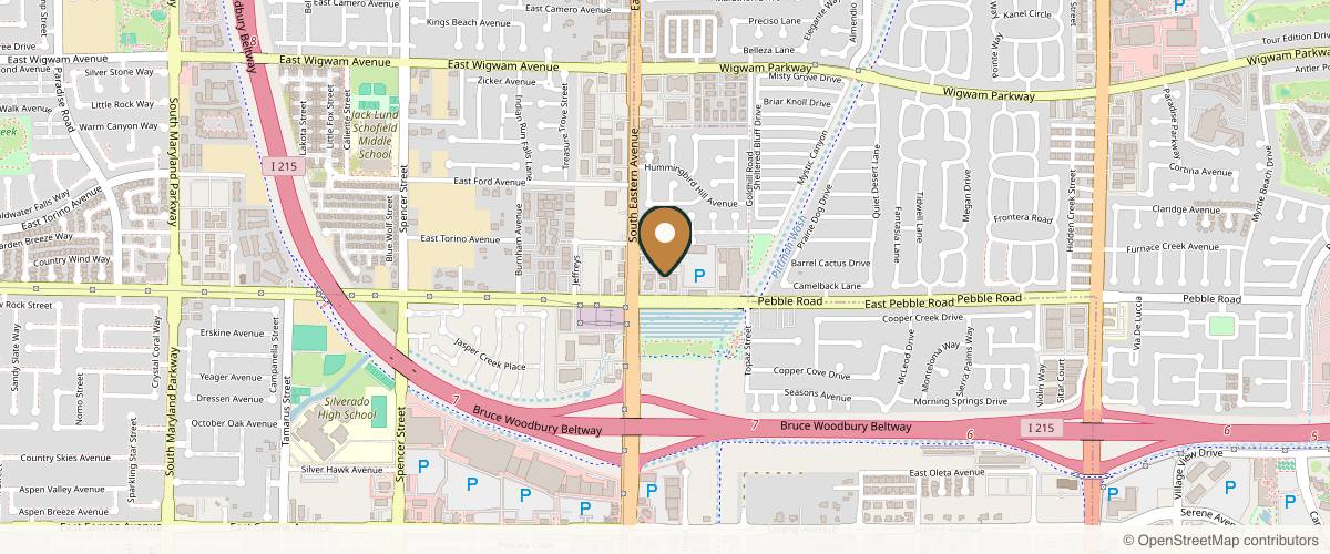 Map showing the exact location of SYNERGY LASER&MEDSPA at 8866 S Eastern Ave, Las Vegas, NV 89123, USA