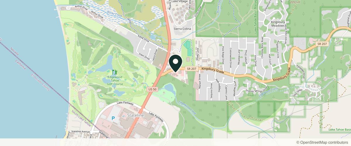 Map showing the exact location of Tahoe Aesthetics By Candice at 209 NV-207 Ste 3E, Stateline, NV 89449, USA