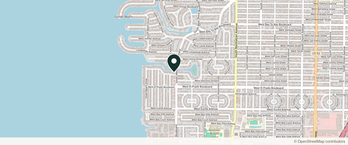 Map showing the exact location of TAO Wellness Med Spa at 3347 S Westshore Blvd #5, Tampa, FL 33629, USA