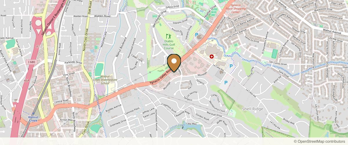 Map showing the exact location of Terra Aesthetics & Wellness at 1399 Ygnacio Valley Rd #12, Walnut Creek, CA 94598, USA
