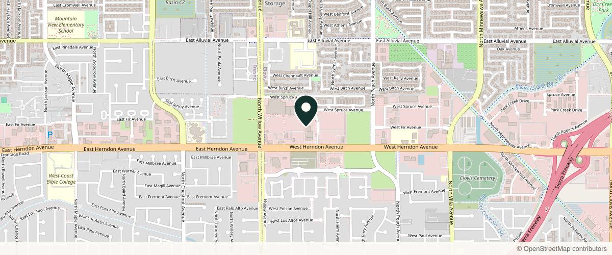 Map showing the exact location of The Aesthetic Club at 625 Herndon Ave Ste 200, Studio #19, Clovis, CA 93611, USA
