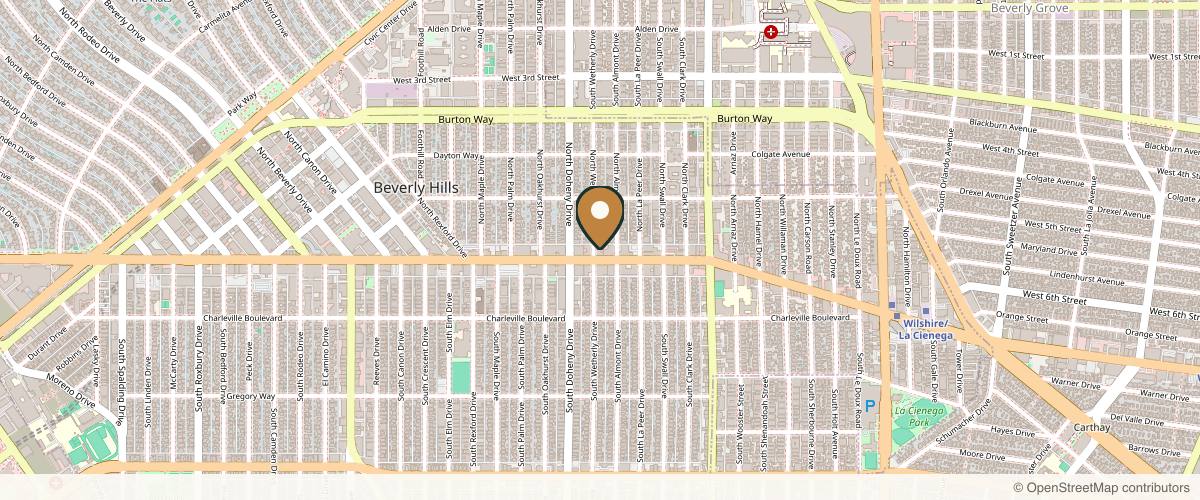 Map showing the exact location of The Aesthetic Room by Dr. Rahi at 9025 Wilshire Blvd #202, Beverly Hills, CA 90211, USA
