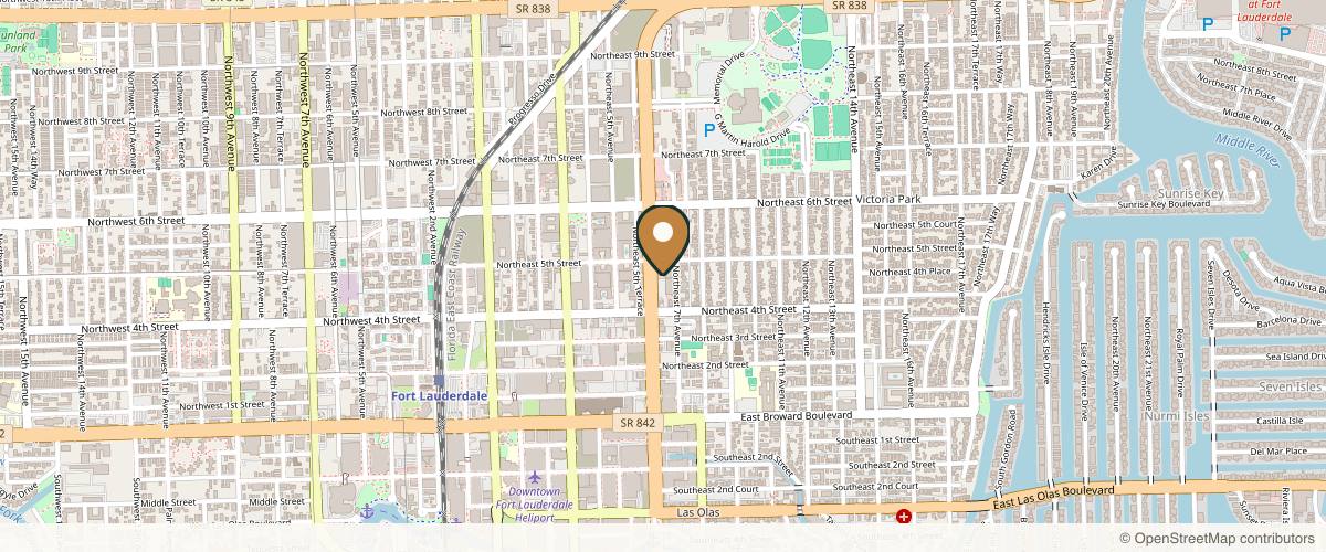 Map showing the exact location of The Beauty Clinic at 464 N Federal Hwy, Fort Lauderdale, FL 33301, USA