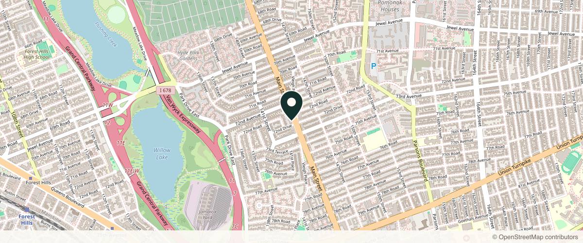 Map showing the exact location of The Beauty Icon Med Spa at 72-44 Main St, Flushing, NY 11367, USA