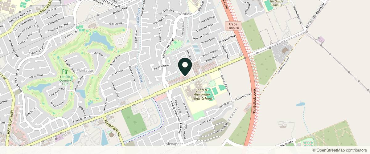 Map showing the exact location of The Body Lab Med Spa at 3502 E Del Mar Blvd Ste 5, Laredo, TX 78045, USA