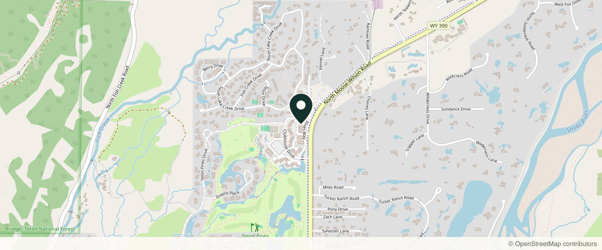 Map showing the exact location of The Center for Aesthetics at 3465 N Pines Way Ste 101, Wilson, WY 83014, USA