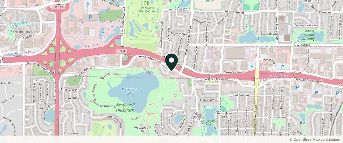 Map showing the exact location of The Clinic for Medical Aesthetics at 8085 Wayzata Blvd #110, Minneapolis, MN 55426, USA