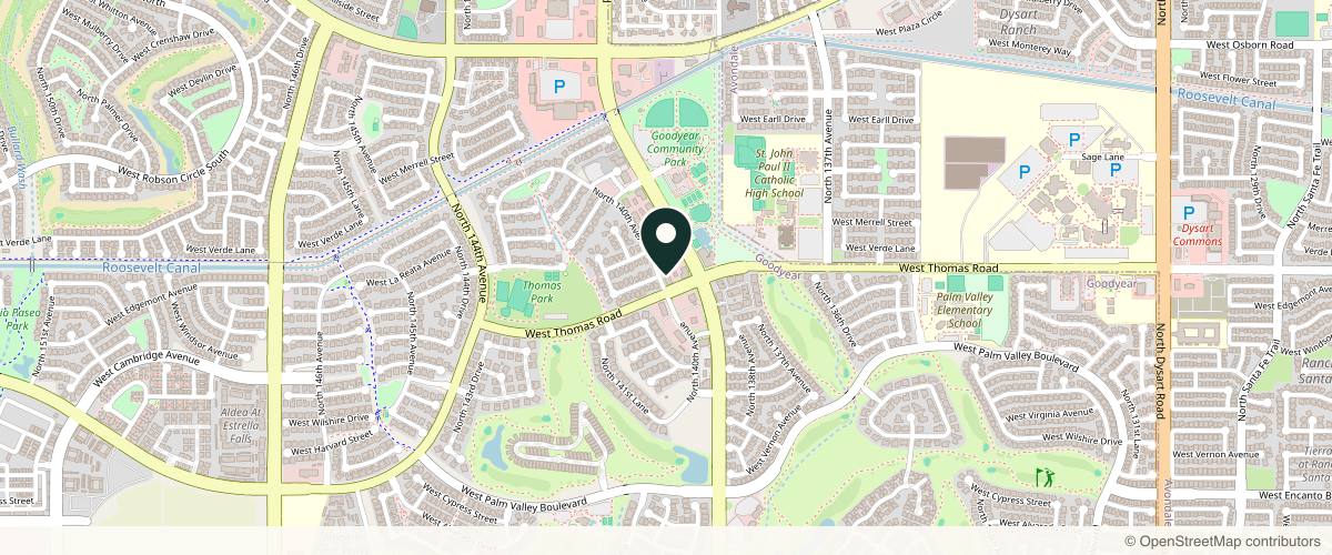 Map showing the exact location of The Collective Medspa at 2910 N Litchfield Rd Suite 101 Studio 105, Goodyear, AZ 85395, USA
