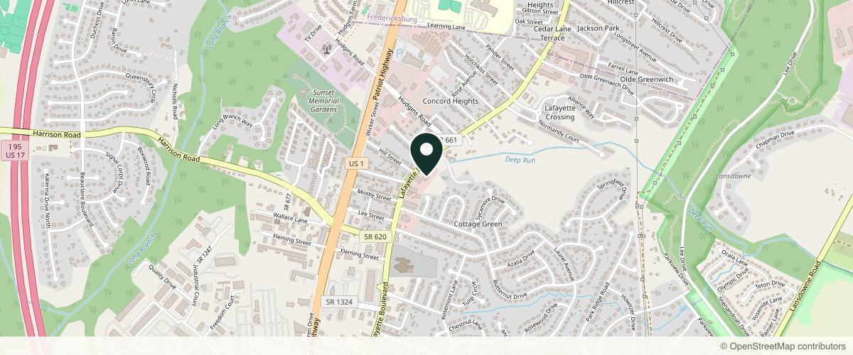 Map showing the exact location of The Dermatology Center & GlowMD | Terri P Morris MD, PhD at 3501 Lafayette Blvd, Fredericksburg, VA 22408, USA