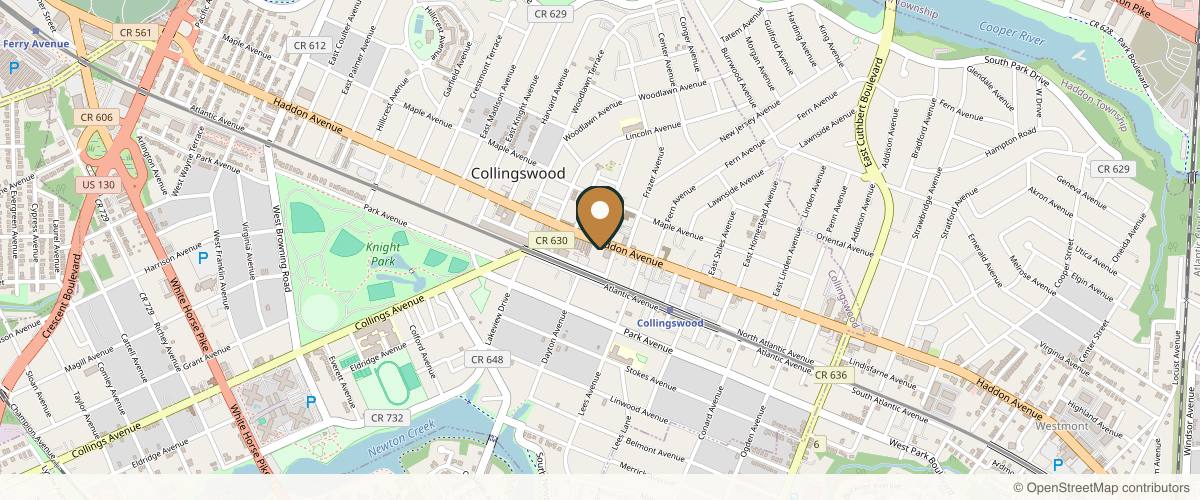 Map showing the exact location of The Garden Medical Spa at 738 Haddon Ave, Collingswood, NJ 08108, USA