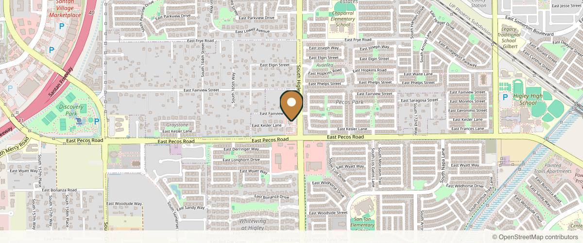 Map showing the exact location of The Glow Lab at 3126 S Higley Rd #107, Gilbert, AZ 85295, USA