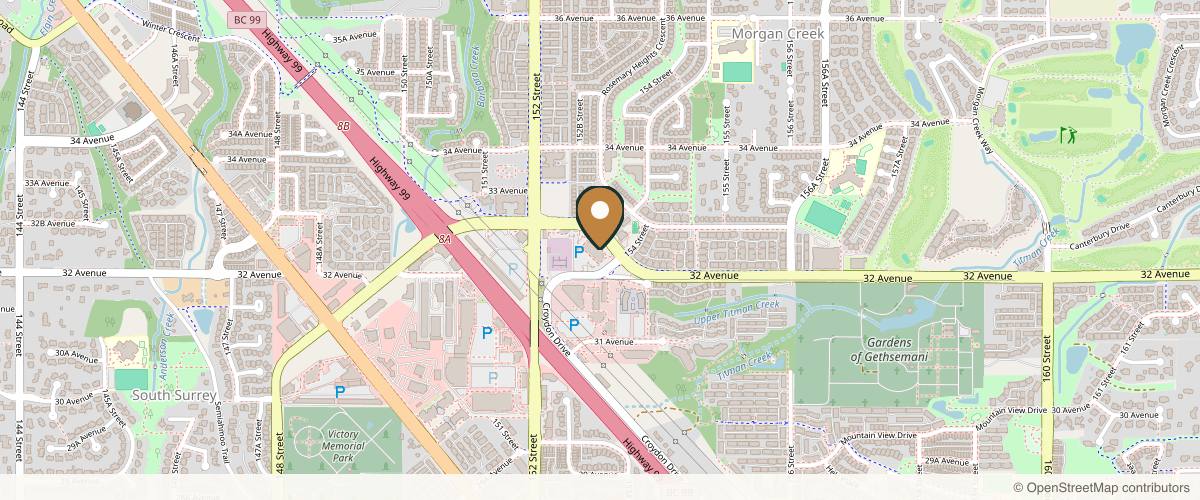 Map showing the exact location of The Glow Room Beauty Lounge at 15252 32 Ave #105, Surrey, BC V3Z 0R7, Canada