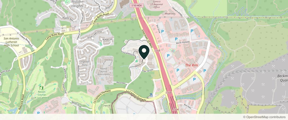 Map showing the exact location of The Injection Room - Eilan at 17803 La Cantera Terrace Ste 1107, San Antonio, TX 78256, USA