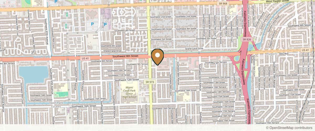 Map showing the exact location of The Institute | Skin Clinic at 8572 SW 8th St, Miami, FL 33144, USA