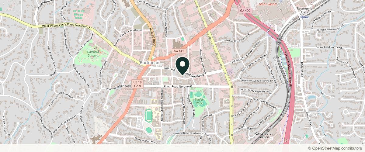 Map showing the exact location of The K Spa at 371 East Paces Ferry Rd NE #850, Atlanta, GA 30305, USA