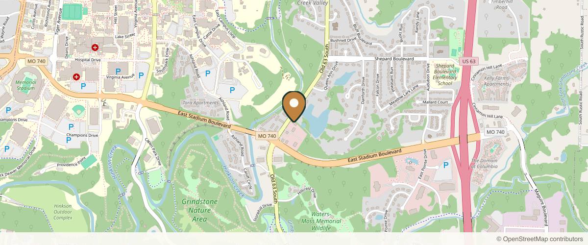 Map showing the exact location of The Laser Clinic at 1306 Old 63 S Ste g, Columbia, MO 65201, USA