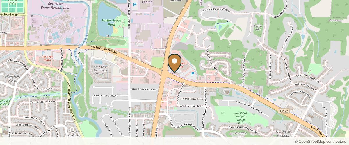 Map showing the exact location of The Longevity Lab at 3456 East Circle Dr NE Ste 106B, Rochester, MN 55906, USA