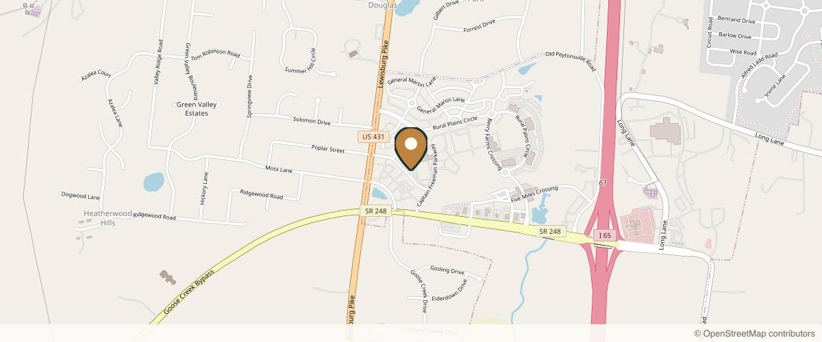 Map showing the exact location of The Look Aesthetics at 5000 Hughes Crossing #110, Franklin, TN 37064, USA