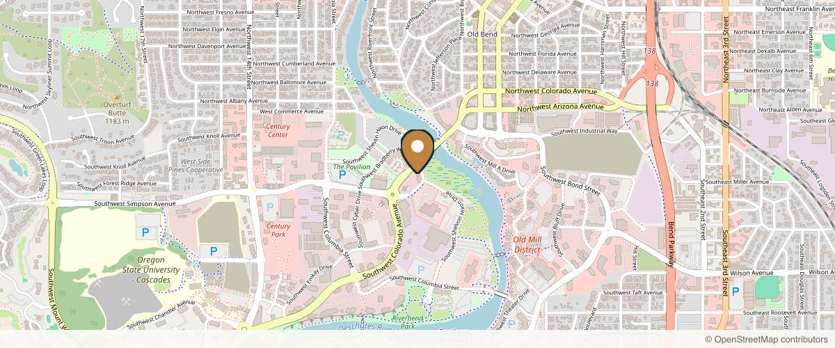 Map showing the exact location of The Lounge Aesthetics + Wellness at 185 SW Shevlin Hixon Dr Unit 101, Bend, OR 97702, USA