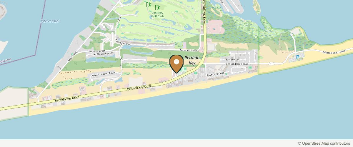 Map showing the exact location of The Luxe Clinic at 13700 Perdido Key Dr #223, Pensacola, FL 32507, USA