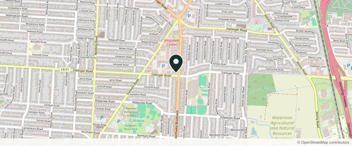 Map showing the exact location of The Luxe Medspa Aesthetics & Bodycare at 3025 Northwest Blvd, Upper Arlington, OH 43221, USA