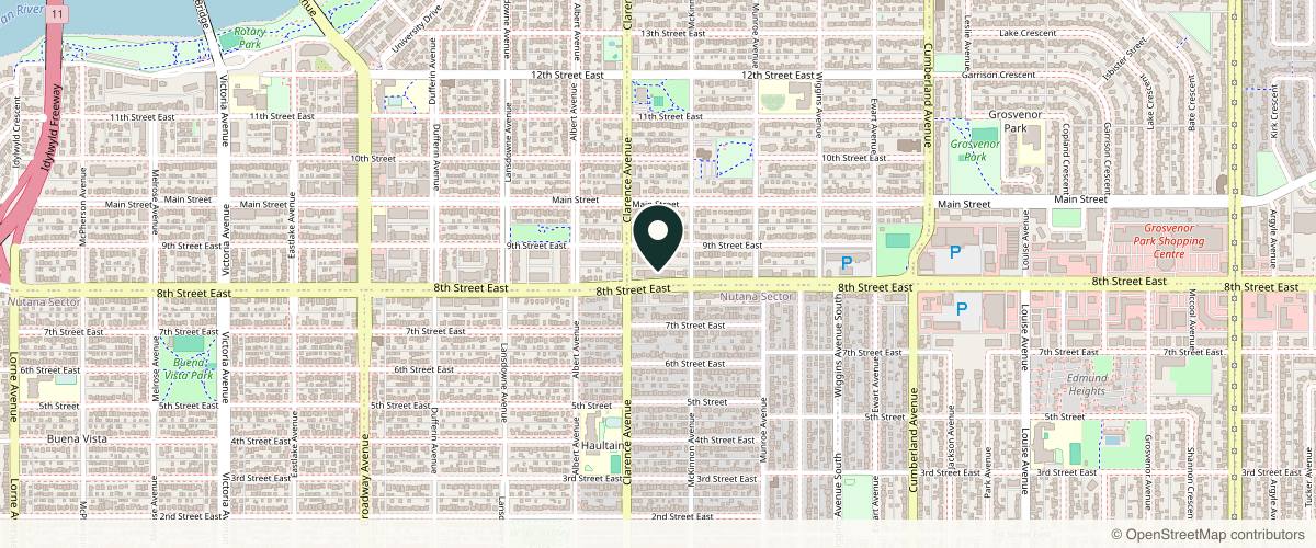 Map showing the exact location of The Medical Collective at 1015 8 St E, Saskatoon, SK S7H 0S2, Canada