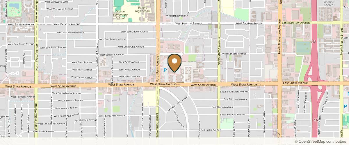 Map showing the exact location of The Medical Spa & Hungry Hair Salon at 680 W Shaw Ave Ste 101, Fresno, CA 93704, USA