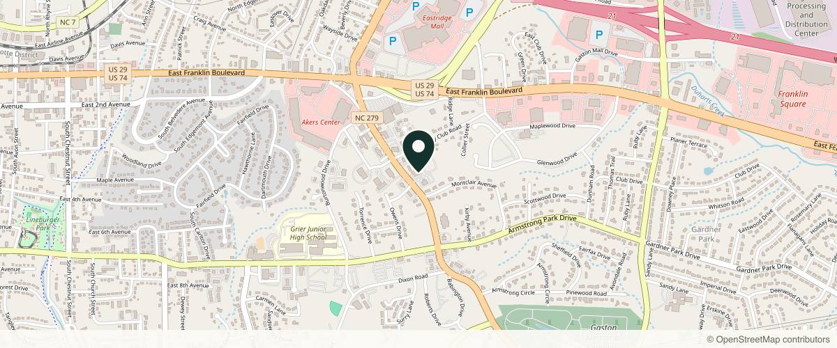 Map showing the exact location of The Medical Spa at 530 S New Hope Rd #4, Gastonia, NC 28054, USA